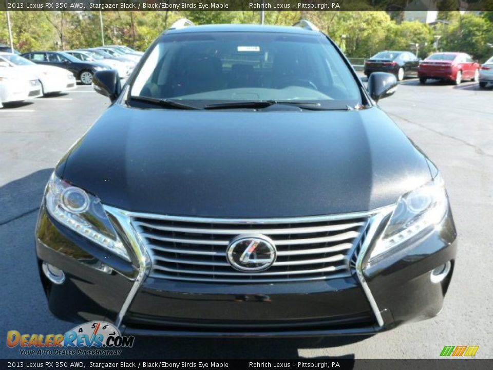 2013 Lexus RX 350 AWD Stargazer Black / Black/Ebony Birds Eye Maple Photo #7