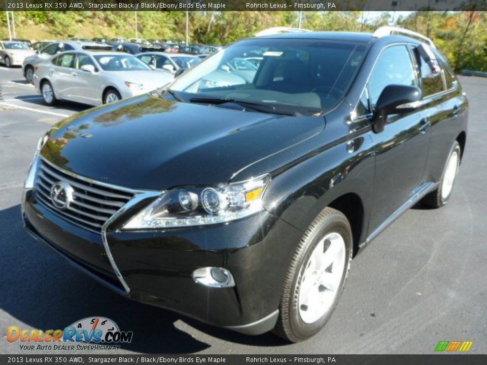 2013 Lexus RX 350 AWD Stargazer Black / Black/Ebony Birds Eye Maple Photo #8
