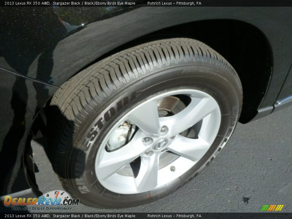 2013 Lexus RX 350 AWD Stargazer Black / Black/Ebony Birds Eye Maple Photo #9
