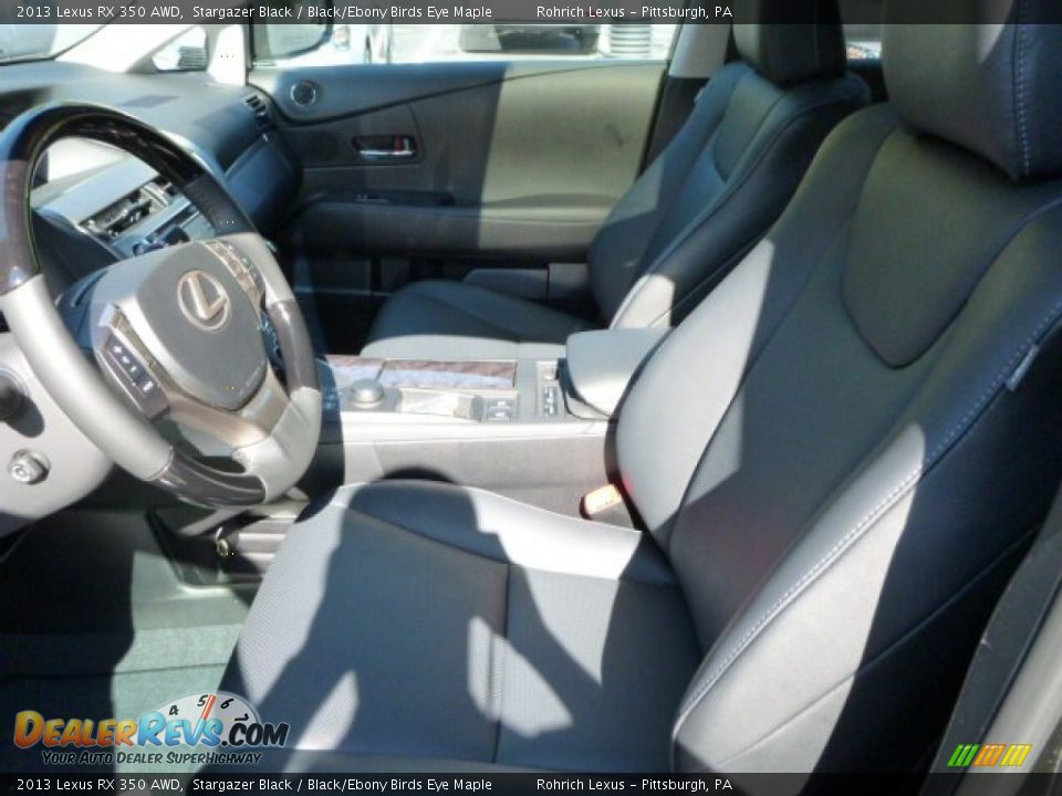 2013 Lexus RX 350 AWD Stargazer Black / Black/Ebony Birds Eye Maple Photo #10