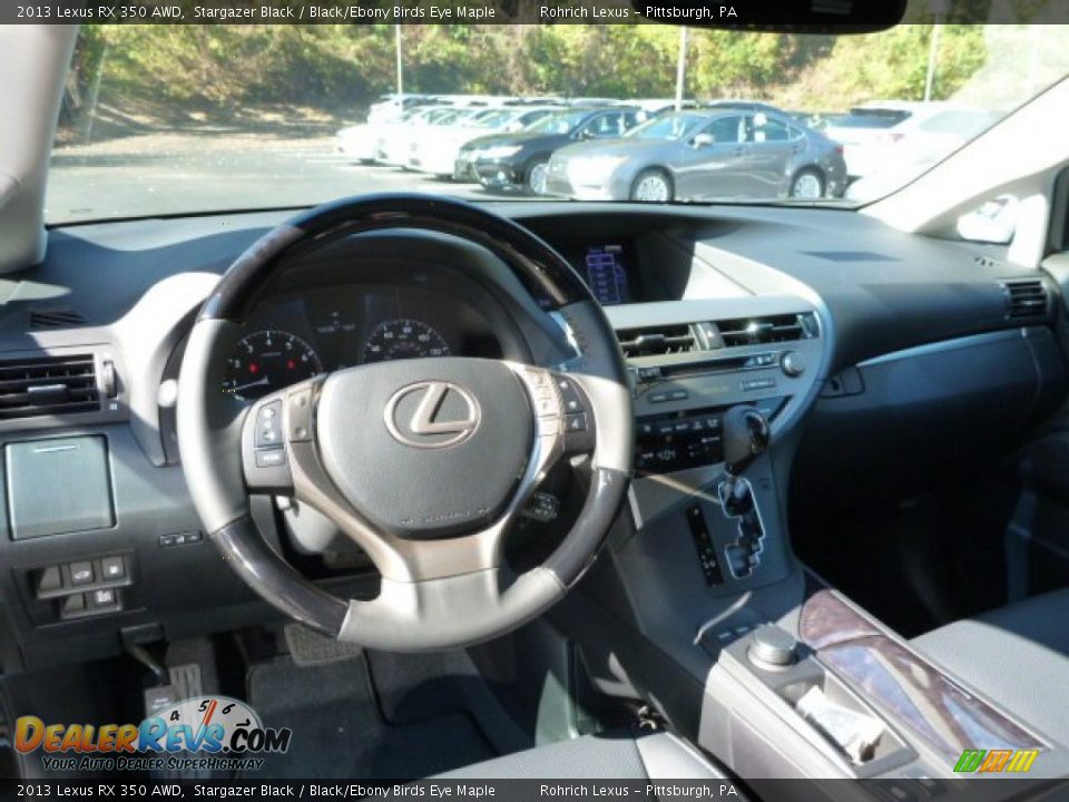 2013 Lexus RX 350 AWD Stargazer Black / Black/Ebony Birds Eye Maple Photo #12