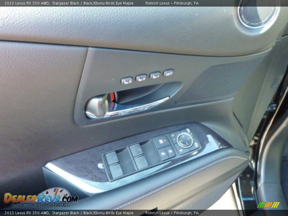 2013 Lexus RX 350 AWD Stargazer Black / Black/Ebony Birds Eye Maple Photo #14