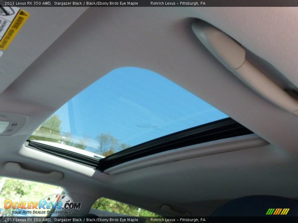 2013 Lexus RX 350 AWD Stargazer Black / Black/Ebony Birds Eye Maple Photo #15