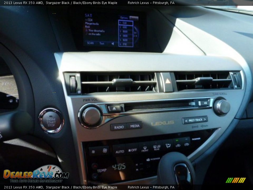 2013 Lexus RX 350 AWD Stargazer Black / Black/Ebony Birds Eye Maple Photo #17