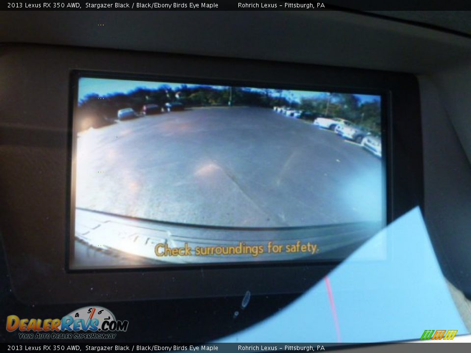 2013 Lexus RX 350 AWD Stargazer Black / Black/Ebony Birds Eye Maple Photo #18