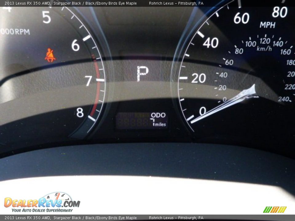 2013 Lexus RX 350 AWD Stargazer Black / Black/Ebony Birds Eye Maple Photo #19