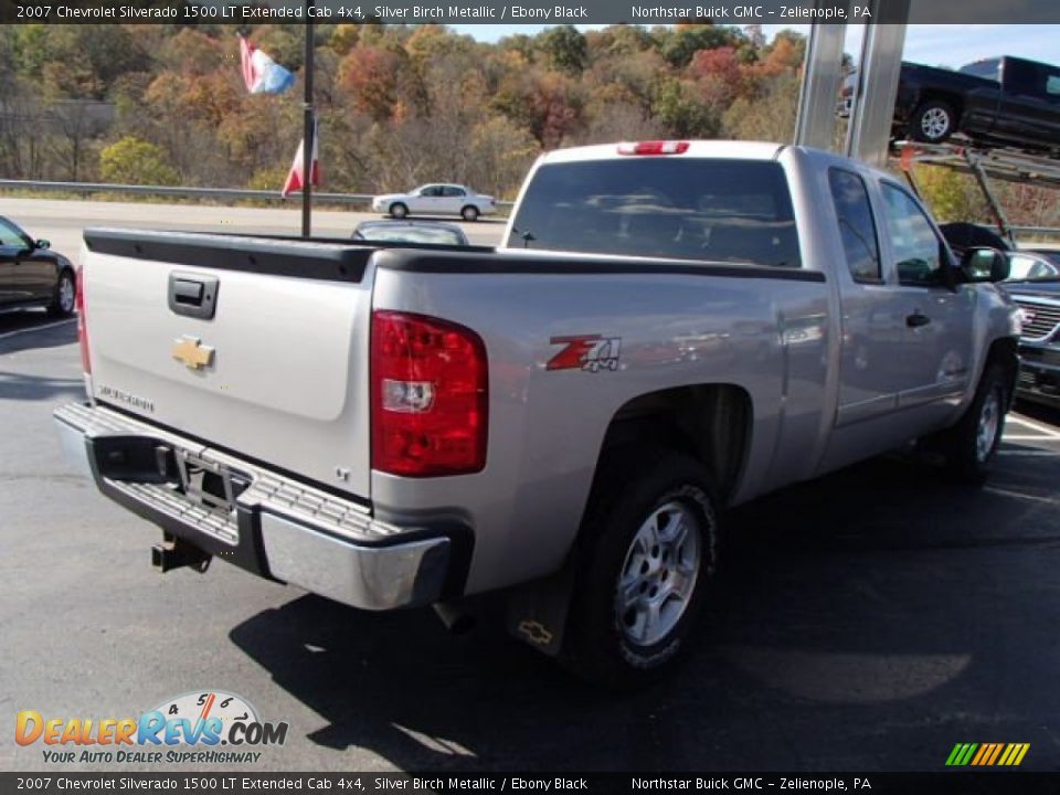 2007 Chevrolet Silverado 1500 LT Extended Cab 4x4 Silver Birch Metallic / Ebony Black Photo #5