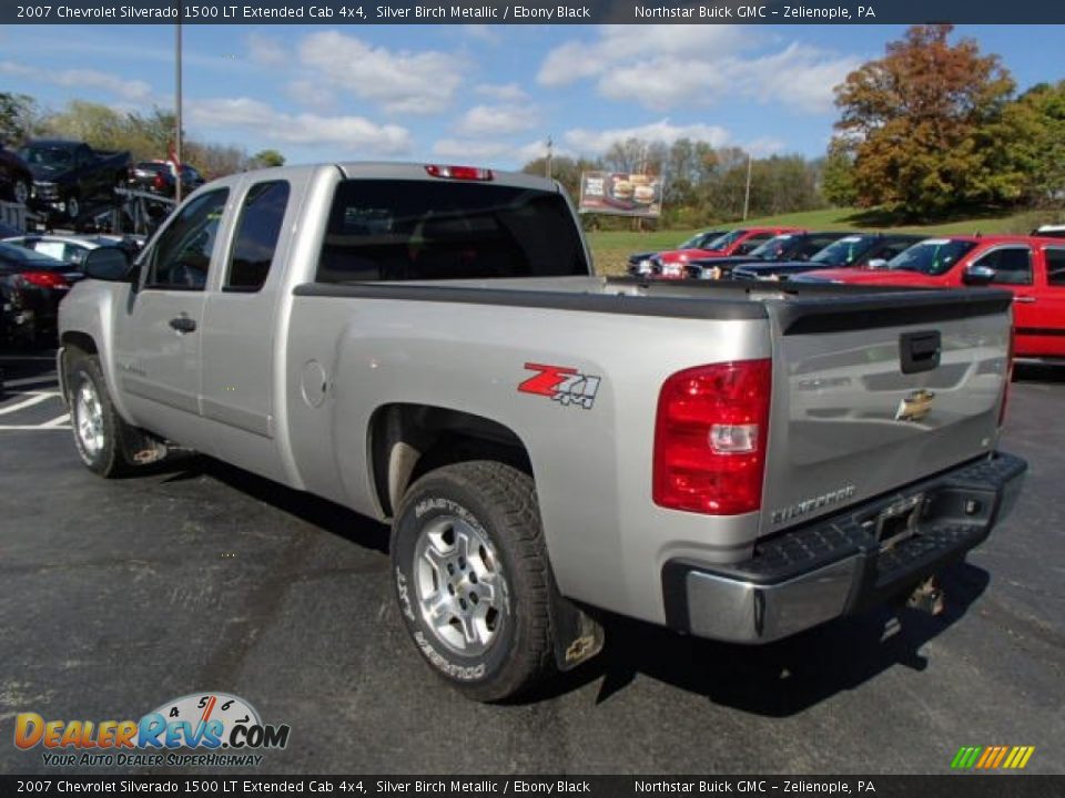 2007 Chevrolet Silverado 1500 LT Extended Cab 4x4 Silver Birch Metallic / Ebony Black Photo #7