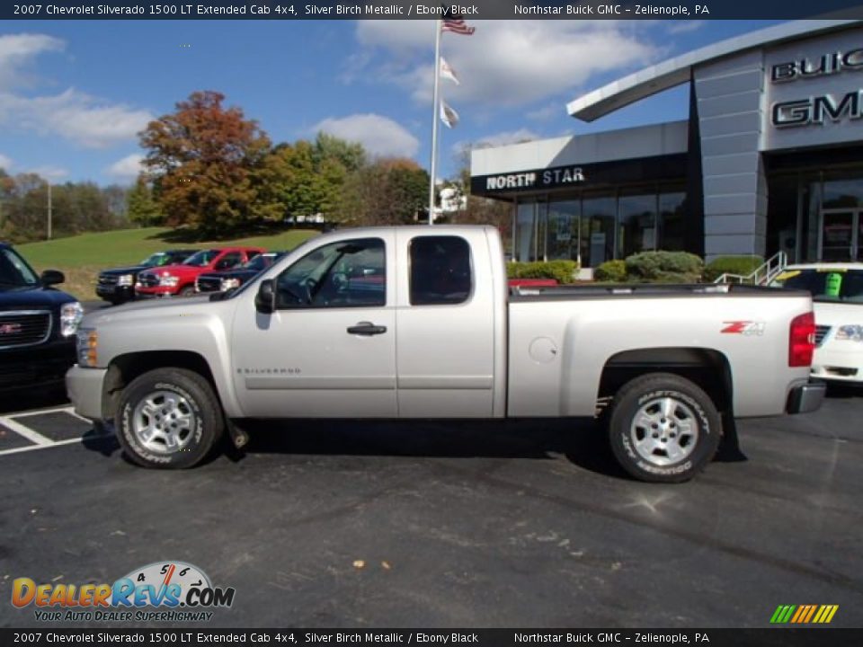 2007 Chevrolet Silverado 1500 LT Extended Cab 4x4 Silver Birch Metallic / Ebony Black Photo #8