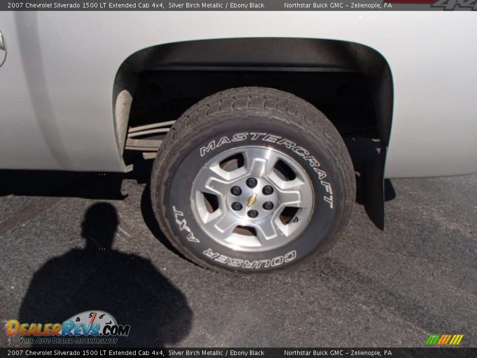 2007 Chevrolet Silverado 1500 LT Extended Cab 4x4 Silver Birch Metallic / Ebony Black Photo #9
