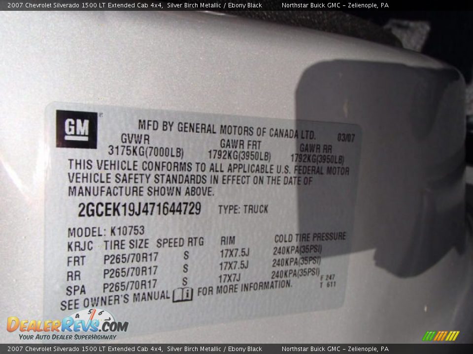 2007 Chevrolet Silverado 1500 LT Extended Cab 4x4 Silver Birch Metallic / Ebony Black Photo #20