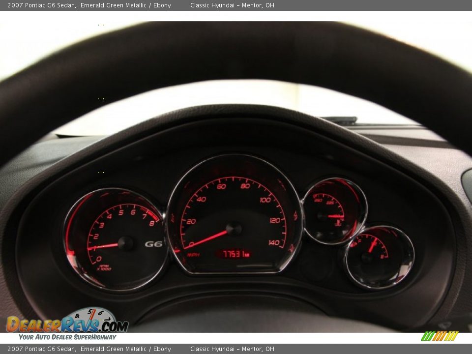 2007 Pontiac G6 Sedan Emerald Green Metallic / Ebony Photo #7