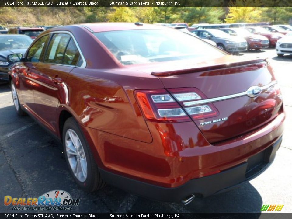 2014 Ford Taurus SEL AWD Sunset / Charcoal Black Photo #4