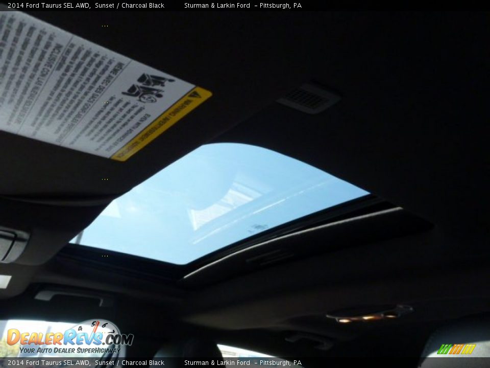 2014 Ford Taurus SEL AWD Sunset / Charcoal Black Photo #12