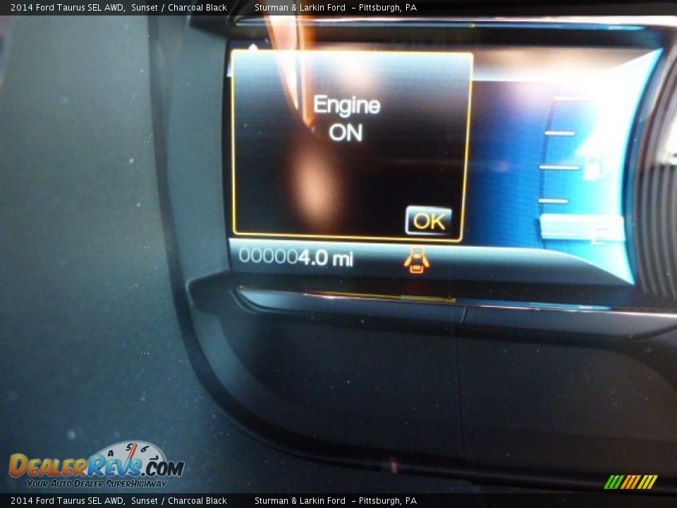 2014 Ford Taurus SEL AWD Sunset / Charcoal Black Photo #15