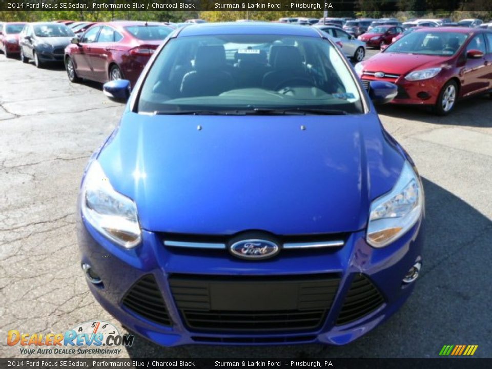 2014 Ford Focus SE Sedan Performance Blue / Charcoal Black Photo #6