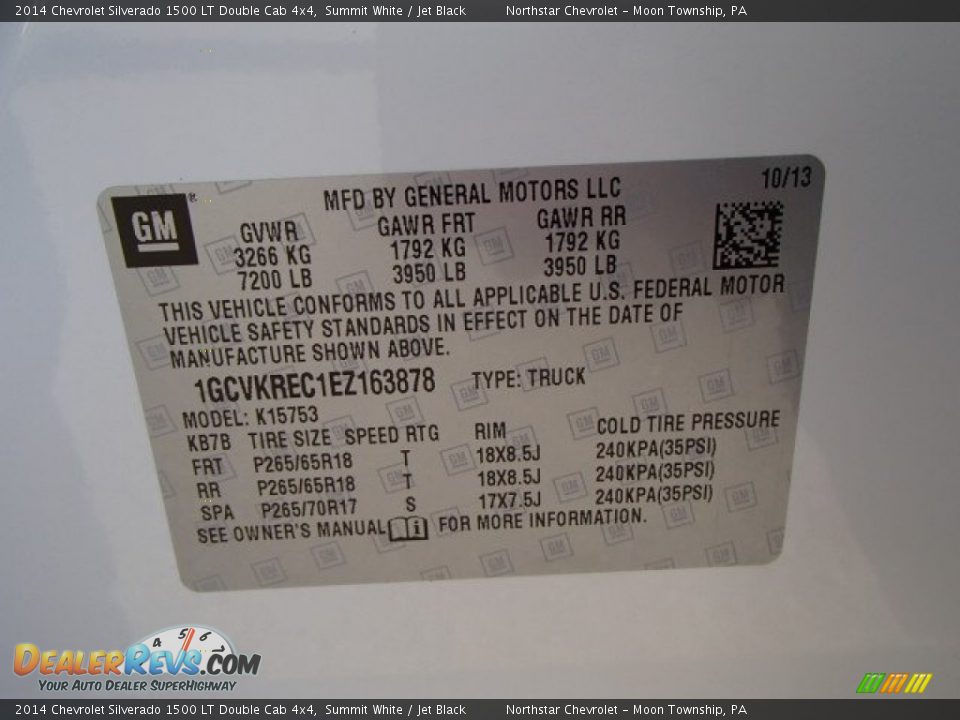 2014 Chevrolet Silverado 1500 LT Double Cab 4x4 Summit White / Jet Black Photo #20