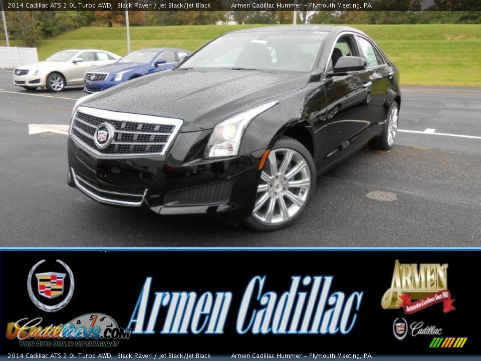 2014 Cadillac ATS 2.0L Turbo AWD Black Raven / Jet Black/Jet Black Photo #1