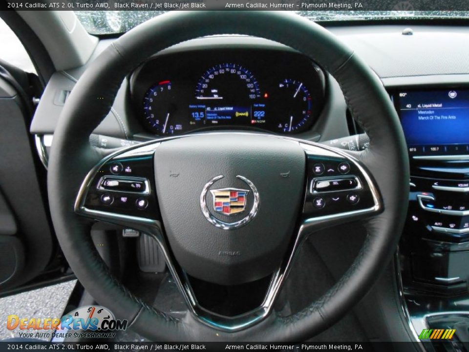 2014 Cadillac ATS 2.0L Turbo AWD Black Raven / Jet Black/Jet Black Photo #13