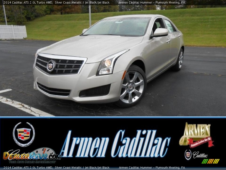 2014 Cadillac ATS 2.0L Turbo AWD Silver Coast Metallic / Jet Black/Jet Black Photo #1