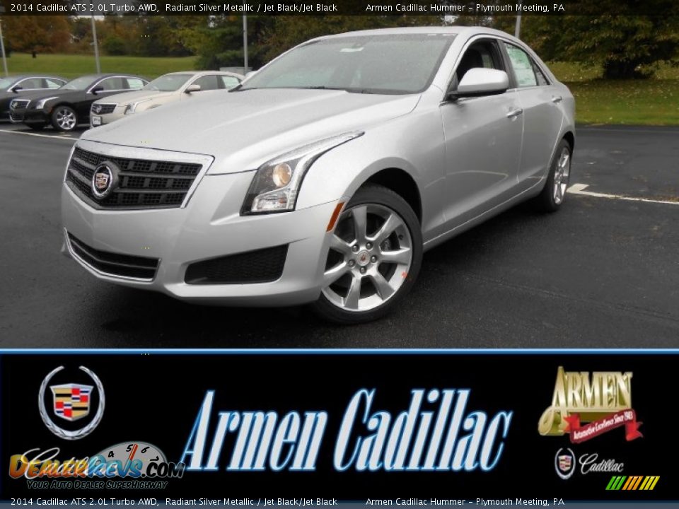 2014 Cadillac ATS 2.0L Turbo AWD Radiant Silver Metallic / Jet Black/Jet Black Photo #1