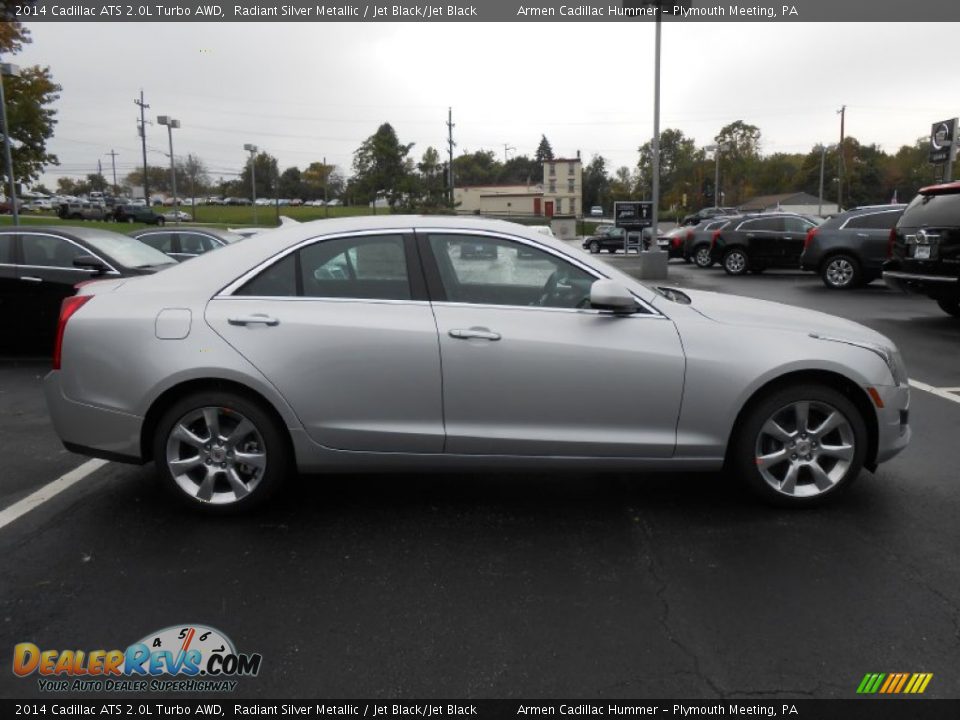 2014 Cadillac ATS 2.0L Turbo AWD Radiant Silver Metallic / Jet Black/Jet Black Photo #4