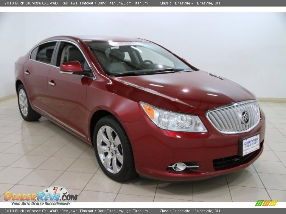 2010 Buick LaCrosse CXL AWD Red Jewel Tintcoat / Dark Titanium/Light Titanium Photo #1