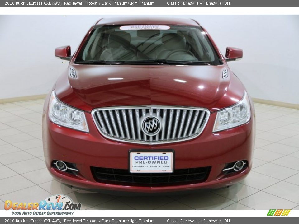 2010 Buick LaCrosse CXL AWD Red Jewel Tintcoat / Dark Titanium/Light Titanium Photo #2