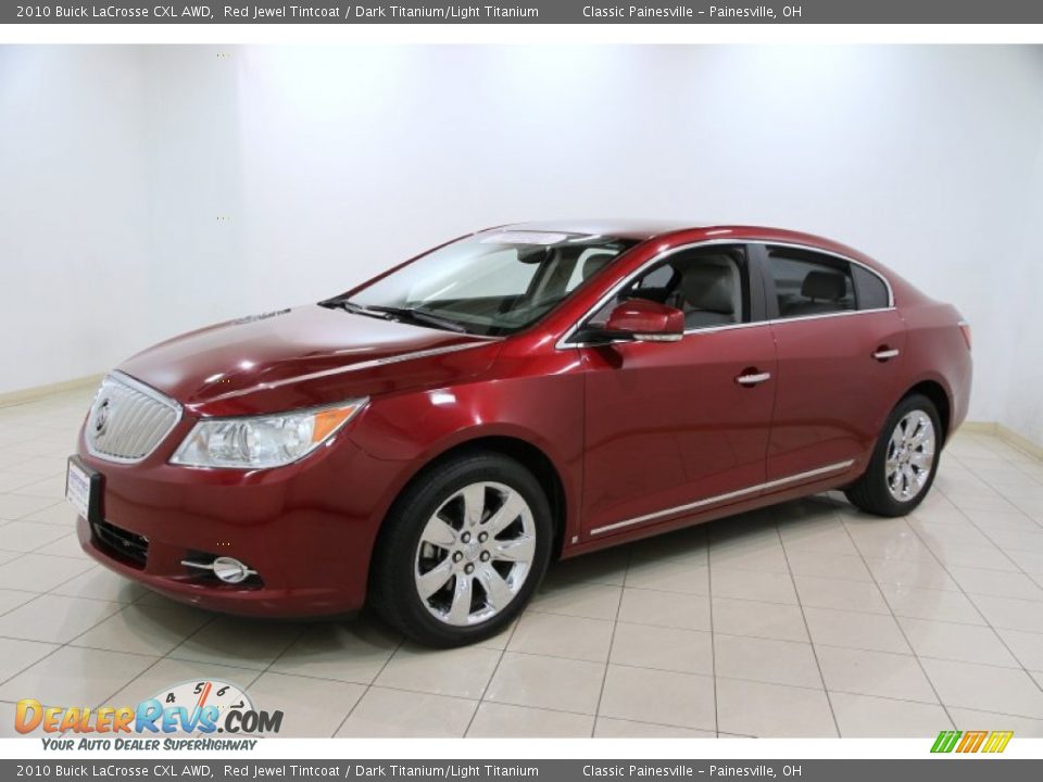2010 Buick LaCrosse CXL AWD Red Jewel Tintcoat / Dark Titanium/Light Titanium Photo #3