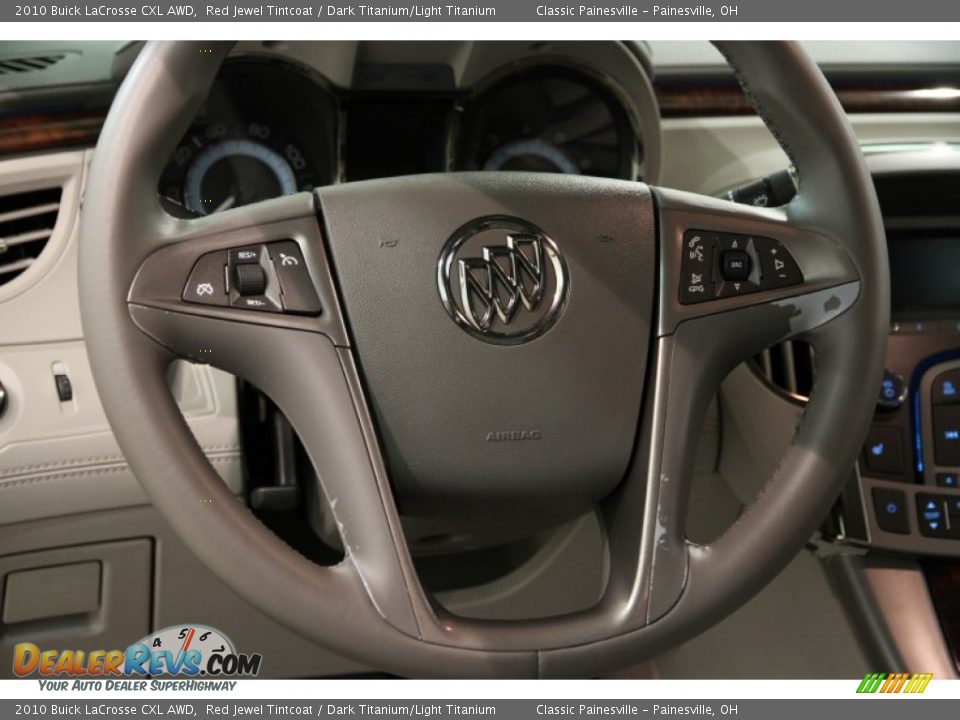 2010 Buick LaCrosse CXL AWD Red Jewel Tintcoat / Dark Titanium/Light Titanium Photo #7