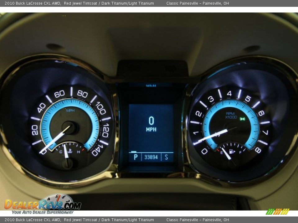2010 Buick LaCrosse CXL AWD Red Jewel Tintcoat / Dark Titanium/Light Titanium Photo #8