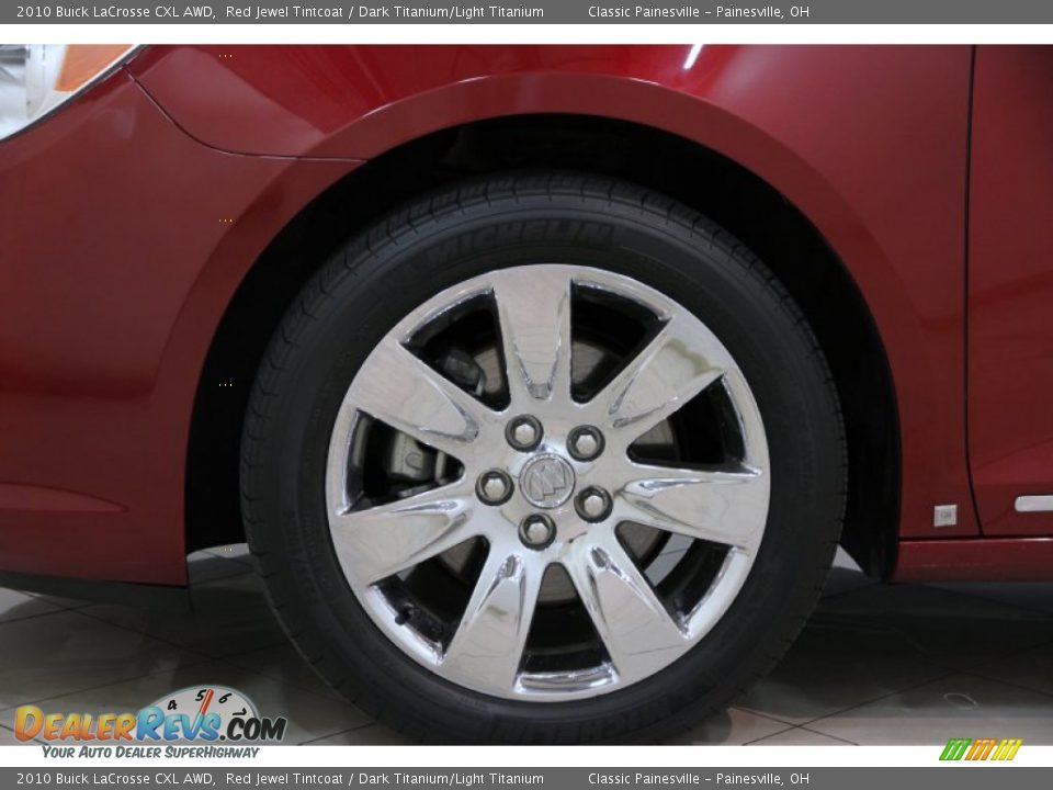 2010 Buick LaCrosse CXL AWD Red Jewel Tintcoat / Dark Titanium/Light Titanium Photo #17