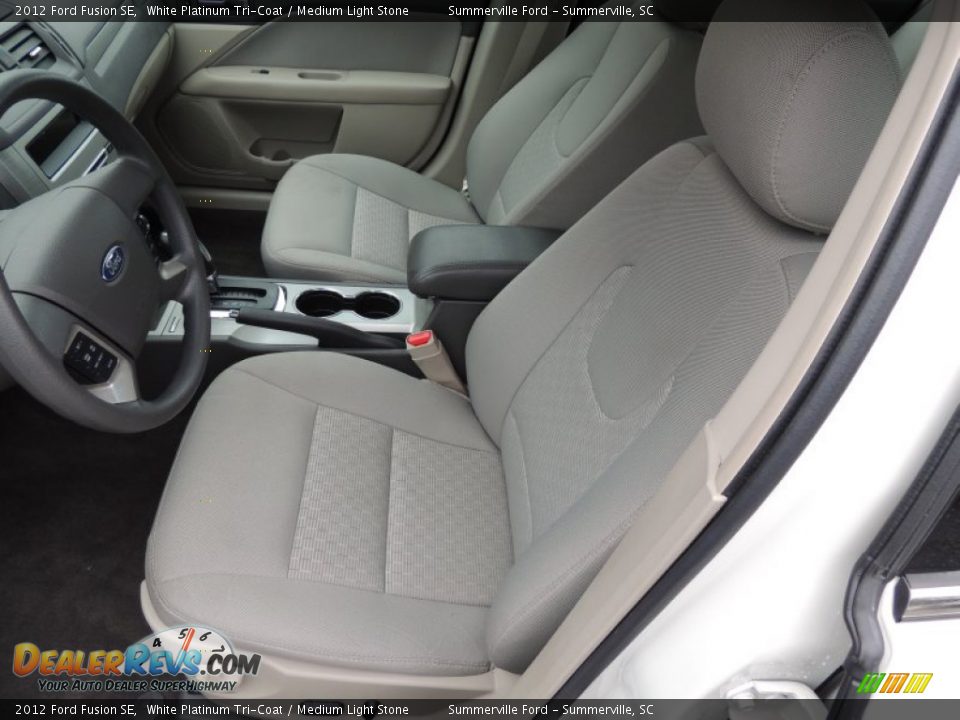 2012 Ford Fusion SE White Platinum Tri-Coat / Medium Light Stone Photo #5