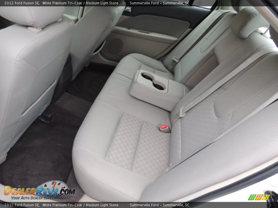 2012 Ford Fusion SE White Platinum Tri-Coat / Medium Light Stone Photo #7