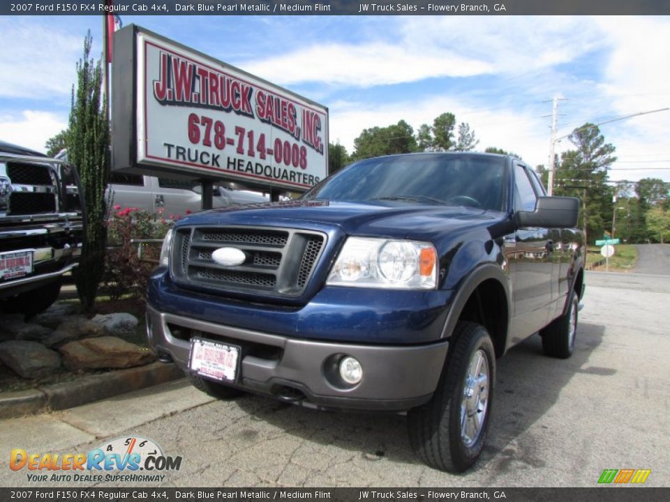 2007 Ford F150 FX4 Regular Cab 4x4 Dark Blue Pearl Metallic / Medium Flint Photo #1