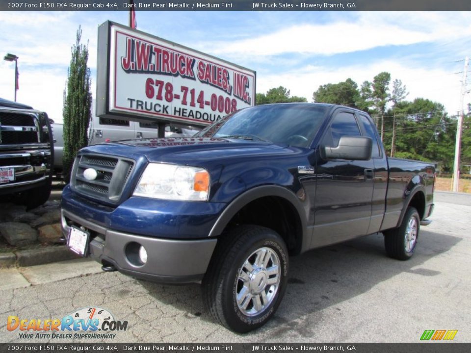 2007 Ford F150 FX4 Regular Cab 4x4 Dark Blue Pearl Metallic / Medium Flint Photo #2