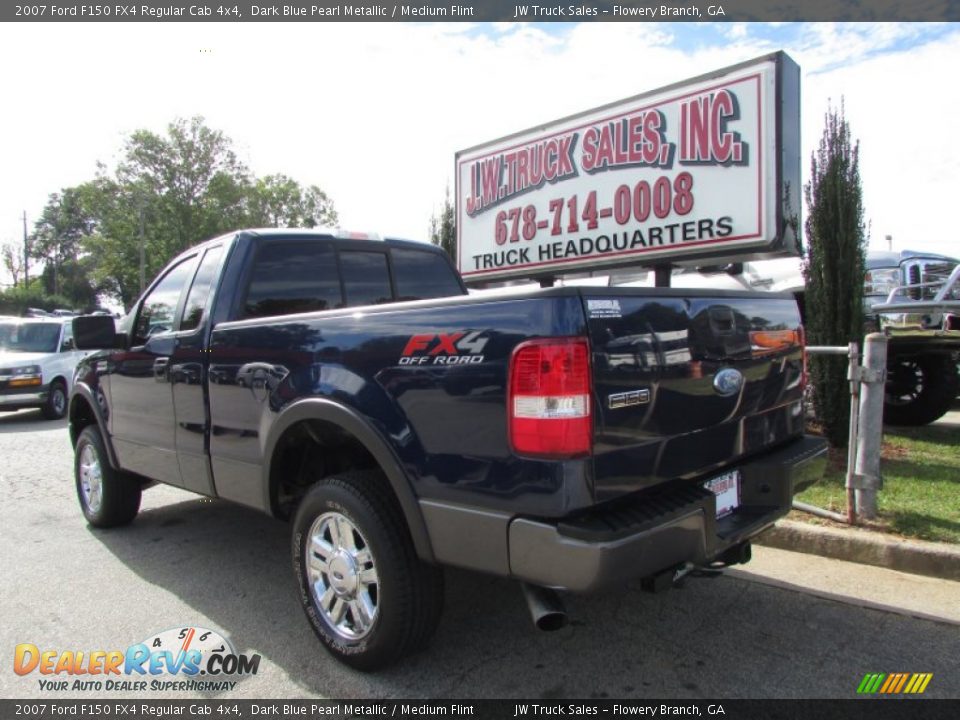 2007 Ford F150 FX4 Regular Cab 4x4 Dark Blue Pearl Metallic / Medium Flint Photo #4