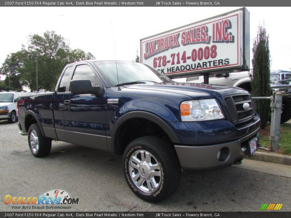 2007 Ford F150 FX4 Regular Cab 4x4 Dark Blue Pearl Metallic / Medium Flint Photo #11