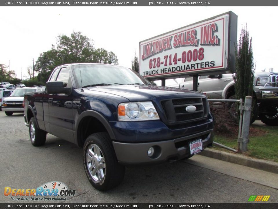 2007 Ford F150 FX4 Regular Cab 4x4 Dark Blue Pearl Metallic / Medium Flint Photo #12