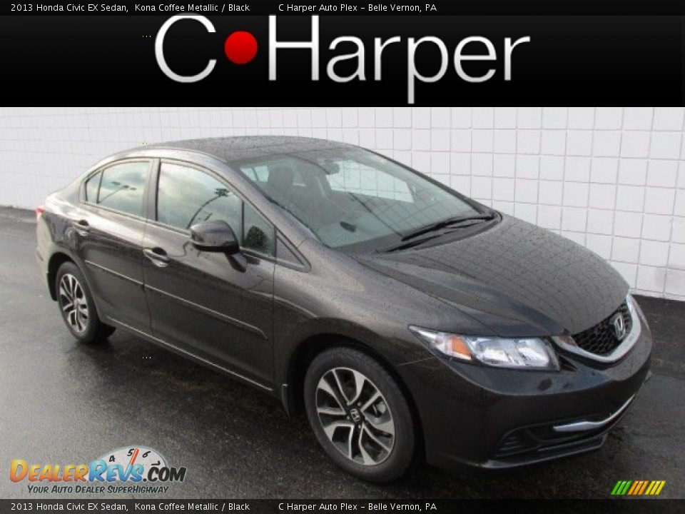 2013 Honda Civic EX Sedan Kona Coffee Metallic / Black Photo #1