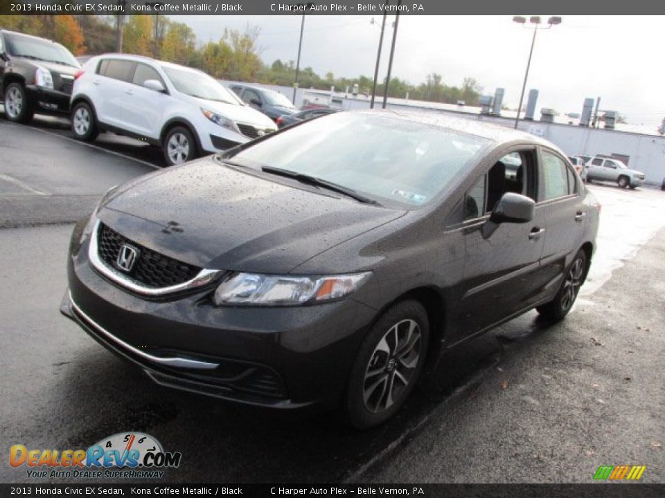 2013 Honda Civic EX Sedan Kona Coffee Metallic / Black Photo #6