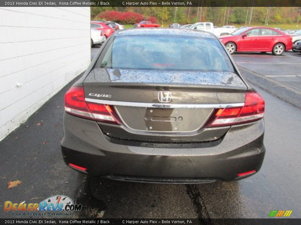 2013 Honda Civic EX Sedan Kona Coffee Metallic / Black Photo #8