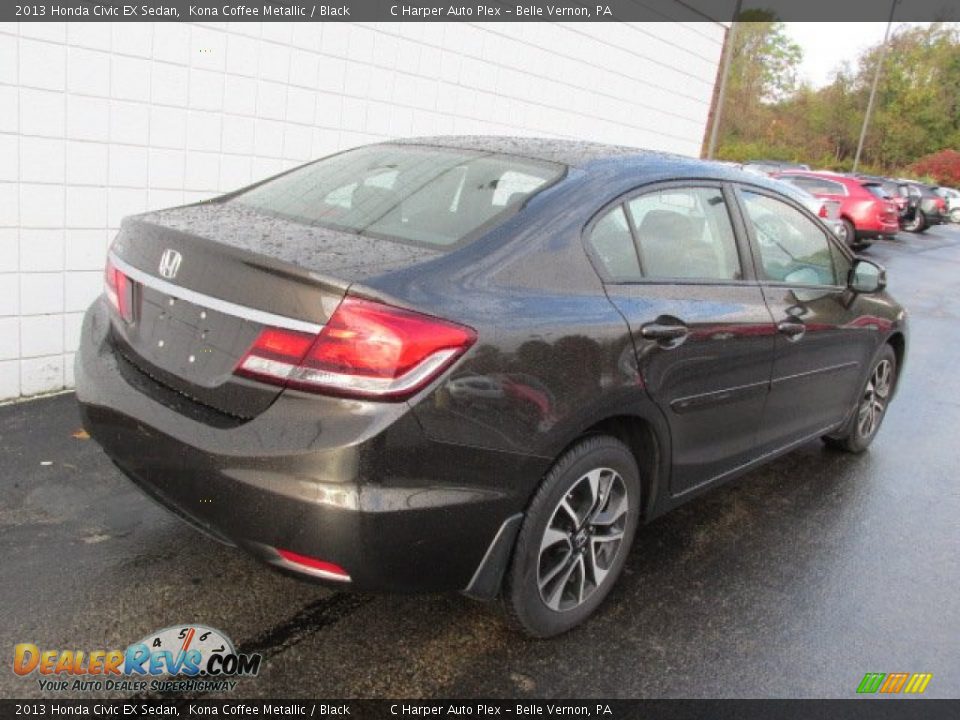 2013 Honda Civic EX Sedan Kona Coffee Metallic / Black Photo #9