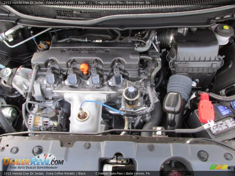 2013 Honda Civic EX Sedan Kona Coffee Metallic / Black Photo #10