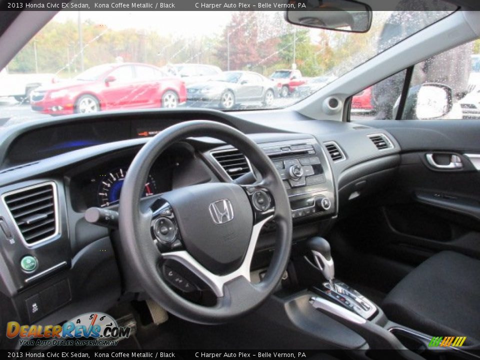 2013 Honda Civic EX Sedan Kona Coffee Metallic / Black Photo #12