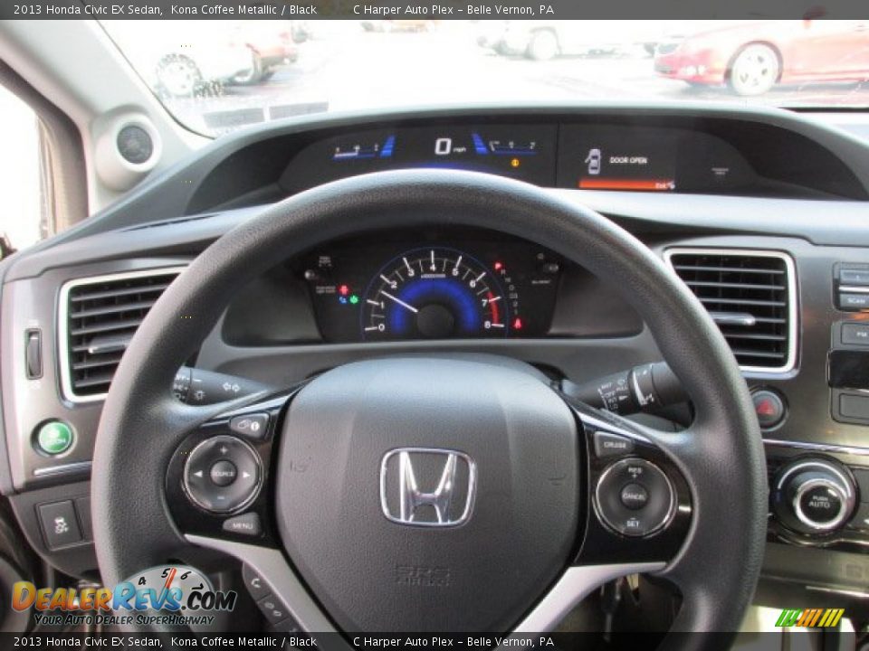 2013 Honda Civic EX Sedan Kona Coffee Metallic / Black Photo #18