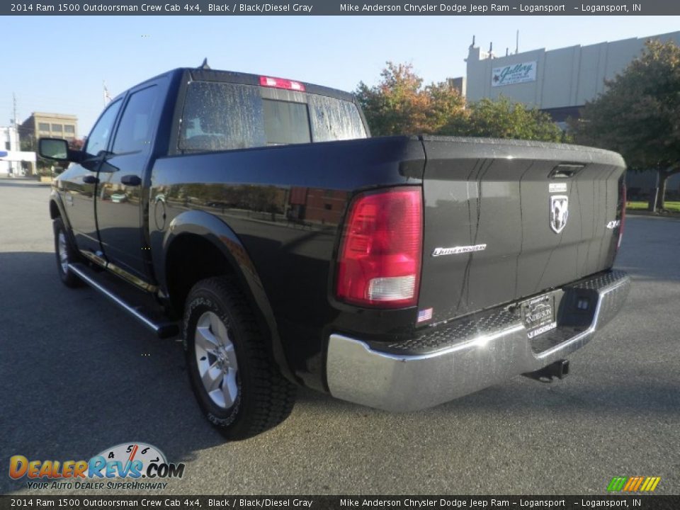 2014 Ram 1500 Outdoorsman Crew Cab 4x4 Black / Black/Diesel Gray Photo #3