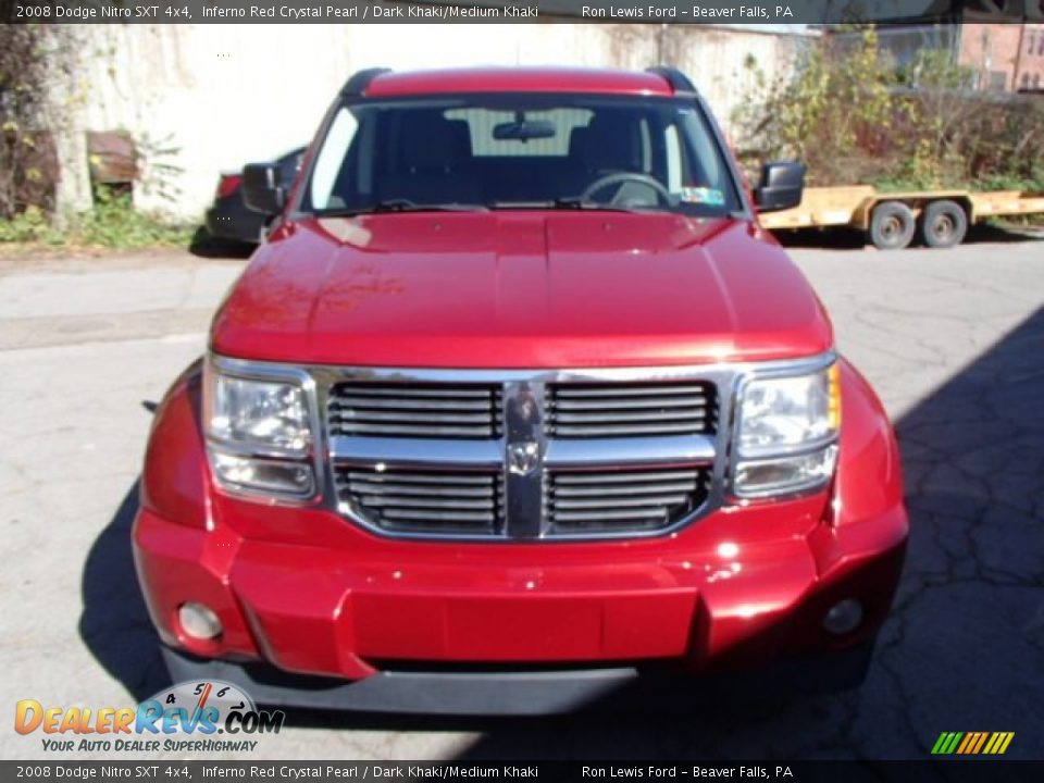 2008 Dodge Nitro SXT 4x4 Inferno Red Crystal Pearl / Dark Khaki/Medium Khaki Photo #3