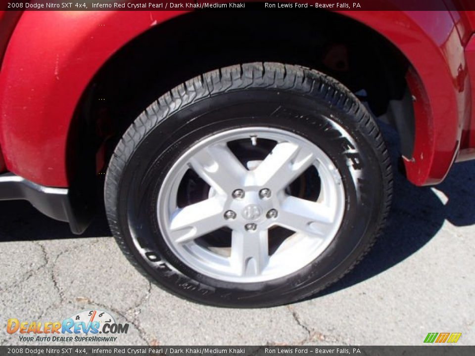 2008 Dodge Nitro SXT 4x4 Inferno Red Crystal Pearl / Dark Khaki/Medium Khaki Photo #9