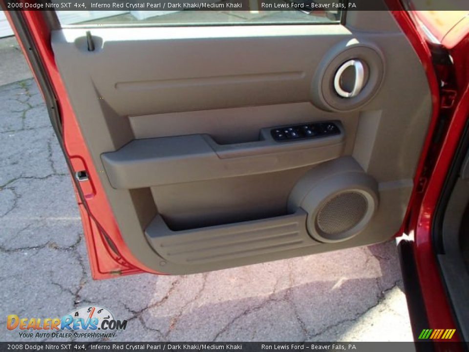 2008 Dodge Nitro SXT 4x4 Inferno Red Crystal Pearl / Dark Khaki/Medium Khaki Photo #11